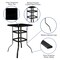 Flash Furniture 5 Piece Glass Bar Patio Table Set with 4 Barstools TLH-073H092H4-GR-GG - alternate 5
